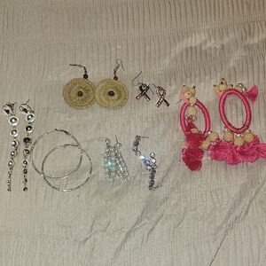 Bundle Of 7 Pairs Of Earrings